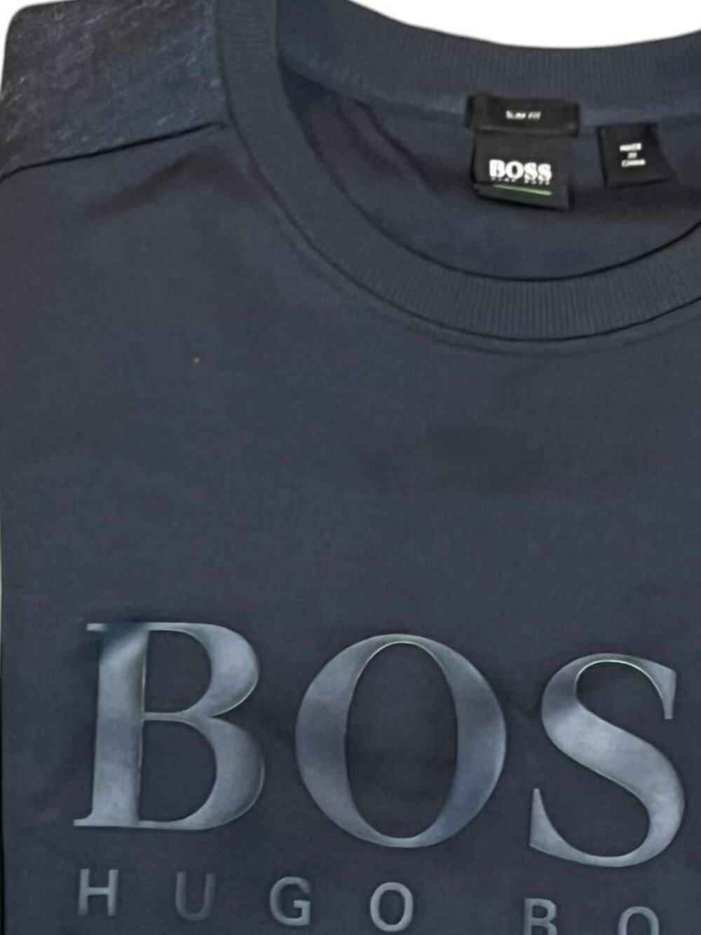 Boss Men's Sweatshirt Slim Fit Navy Blue XL Crewneck